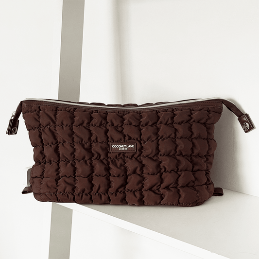Coconut Lane Magic Lifestyle Pouch - Quilted Chocolate - Bare Face Beauty