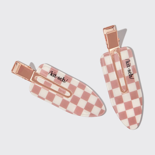 Kitsch Recycled Plastic XL Creaseless Clips 2pc Set -Terracotta - Bare Face Beauty