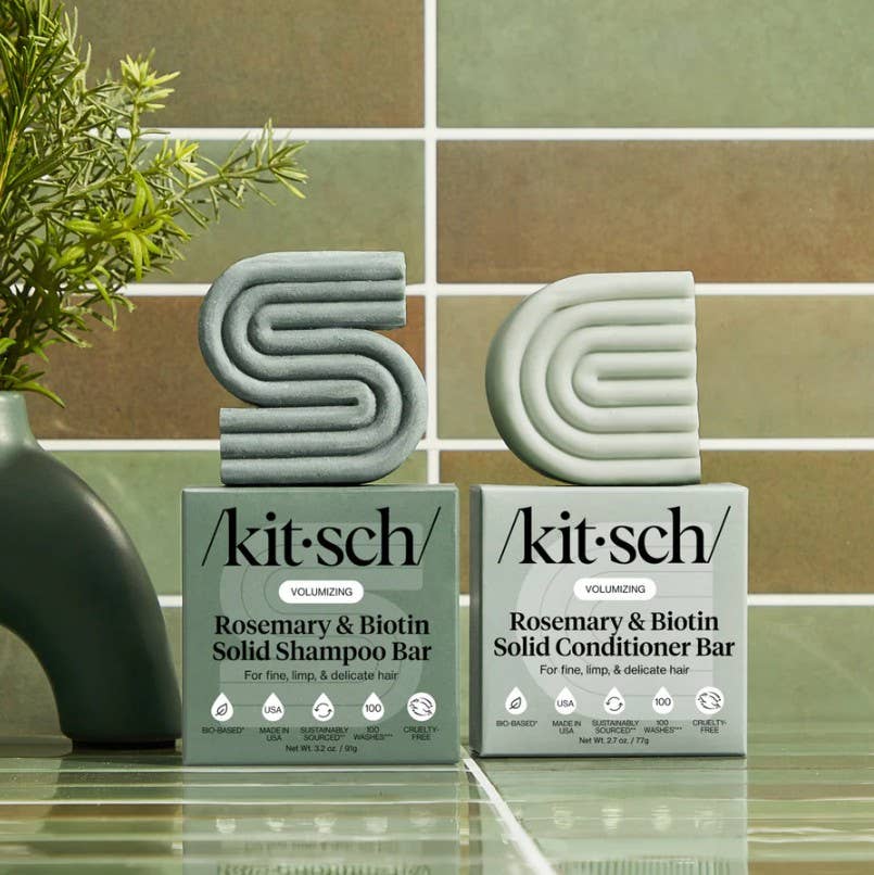 Kitsch Rosemary & Biotin Volumizing Shampoo & Conditioner Bar Combo - Bare Face Beauty
