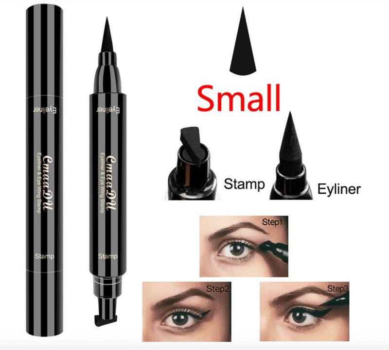 CmaaDu Liquid Eyeliner Black with Double-Headed Stamps - Bare Face Beauty