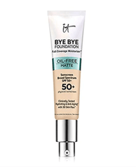 It Cosmetics Bye Bye Foundation Full Coverage Oil Free Matte Moisturizer with SPF 50+ 30ml - Light - Bare Face Beauty