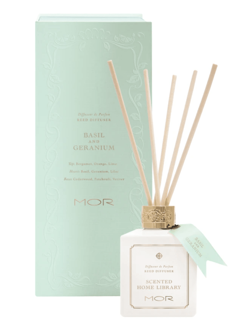 MOR Limited Edition Basil & Geranium Reed Diffuser 180ml - Bare Face Beauty