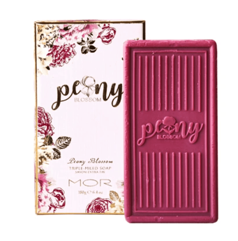 MOR Peony Blossom Boxed Triple-Milled Soap 180g - Bare Face Beauty