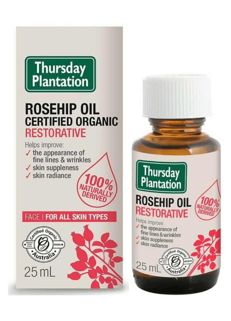 Thursday Plantation Certified Organic Rosehip Oil Restorative 25ml EXP - Bare Face Beauty