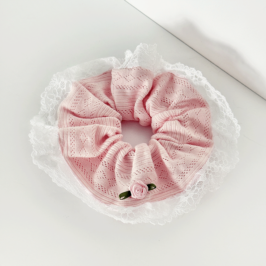Coconut Lane Scrunchie - Pretty in Pointelle