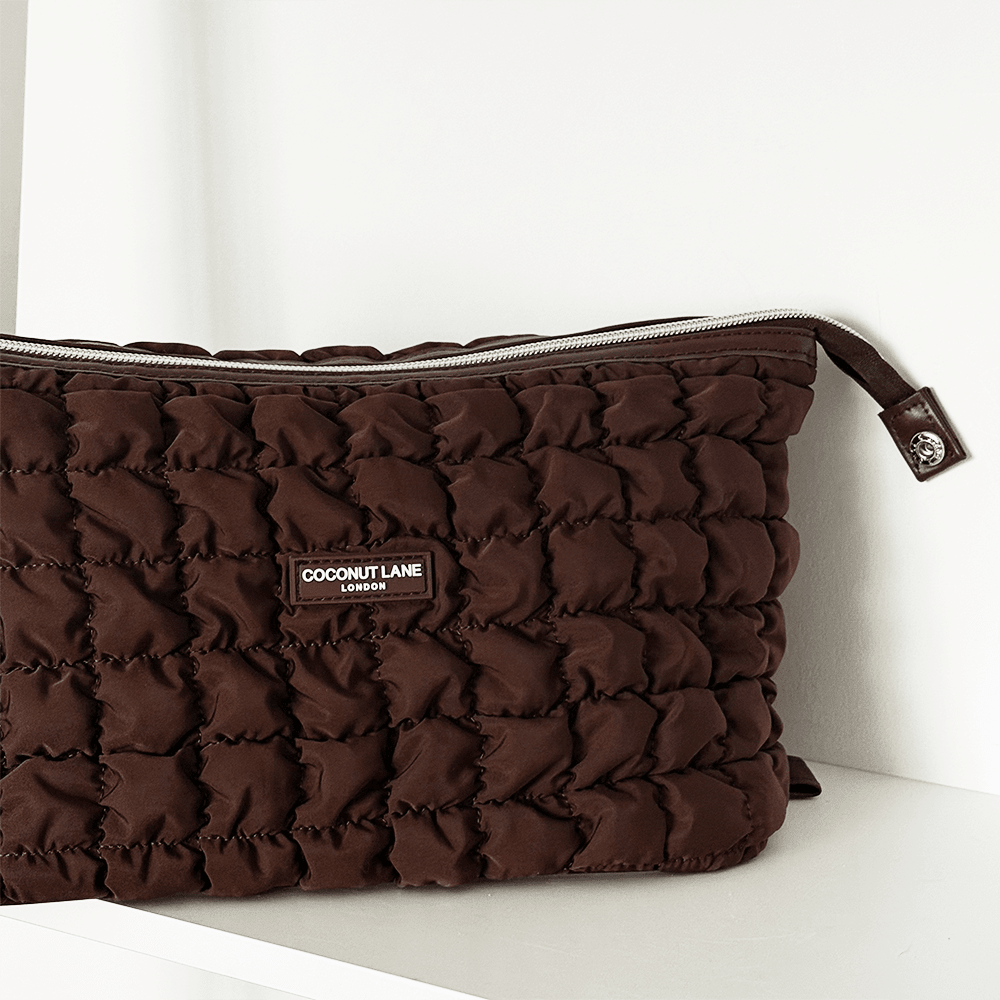 Coconut Lane Magic Lifestyle Pouch - Quilted Chocolate - Bare Face Beauty