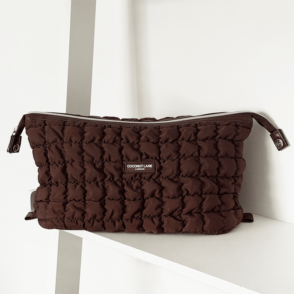 Coconut Lane Magic Lifestyle Pouch - Quilted Chocolate - Bare Face Beauty