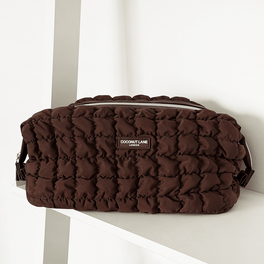 Coconut Lane Magic Lifestyle Pouch - Quilted Chocolate - Bare Face Beauty