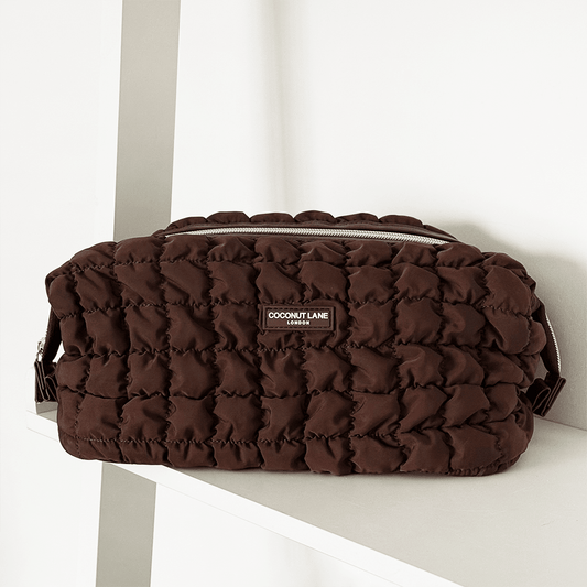 Coconut Lane Magic Lifestyle Pouch - Quilted Chocolate - Bare Face Beauty