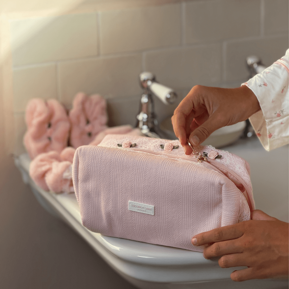 Coconut Lane Makeup Bag - Pretty in Pointelle - Bare Face Beauty