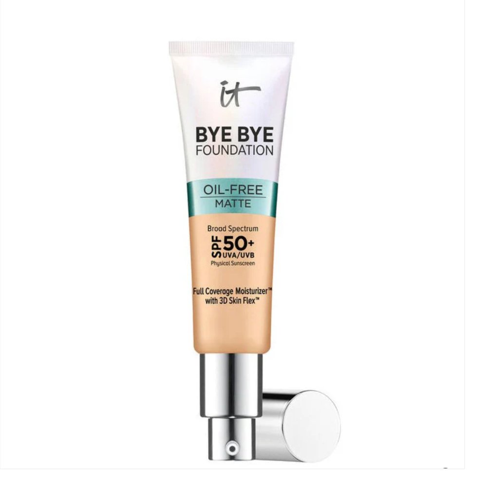 It Cosmetics Bye Bye Foundation Full Coverage Oil Free Matte Moisturizer with SPF 50+ 30ml - Light - Bare Face Beauty