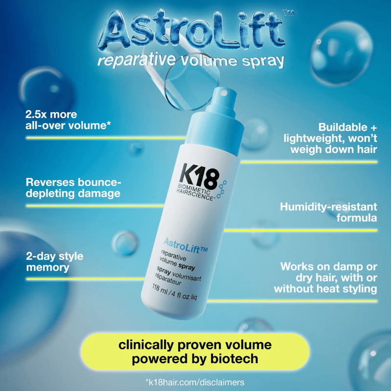 K18 Biomimetic Hairscience Astrolift Reparative Volume Spray 118ml - Bare Face Beauty