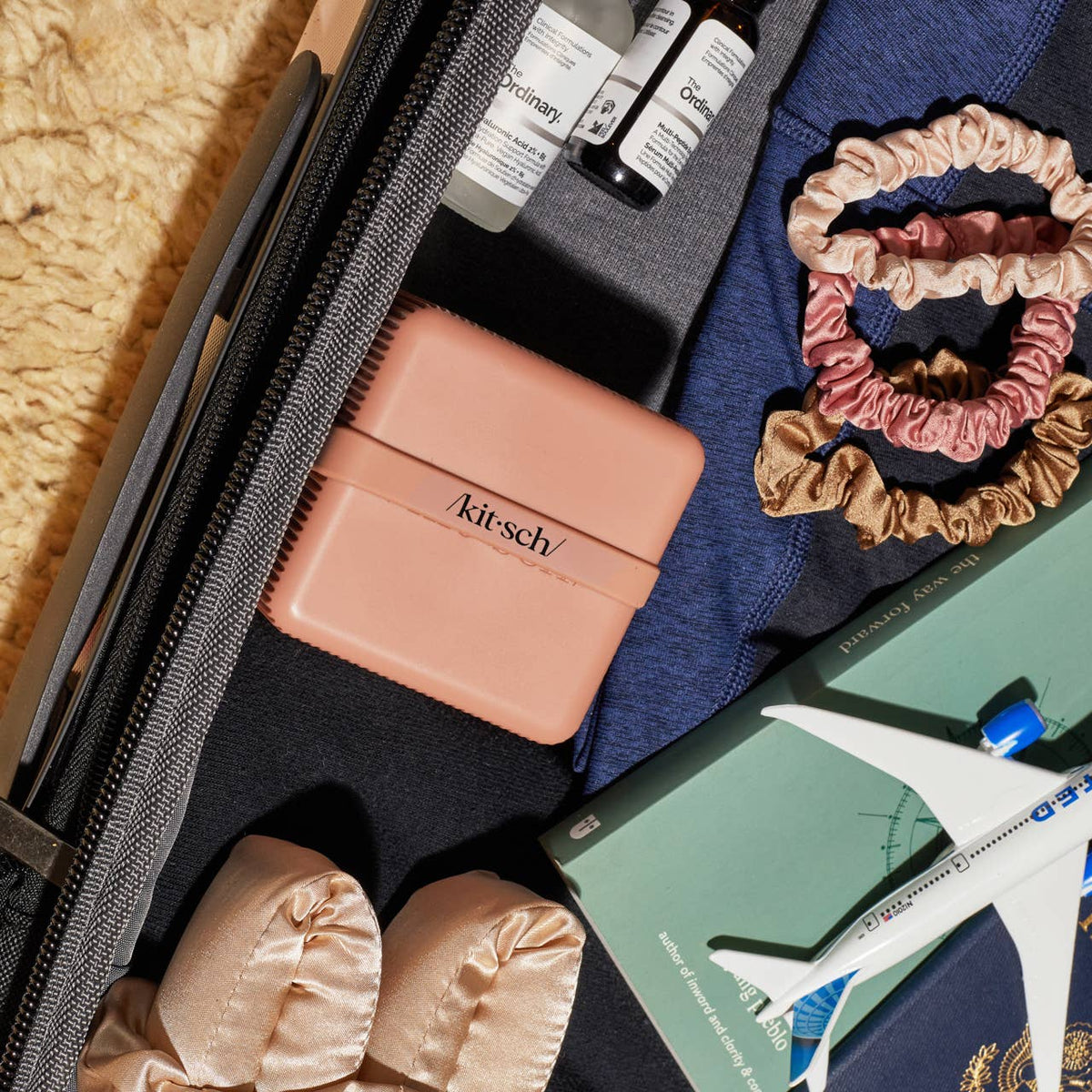 Kitsch 2-Compartment Travel Case - Terracotta - Bare Face Beauty
