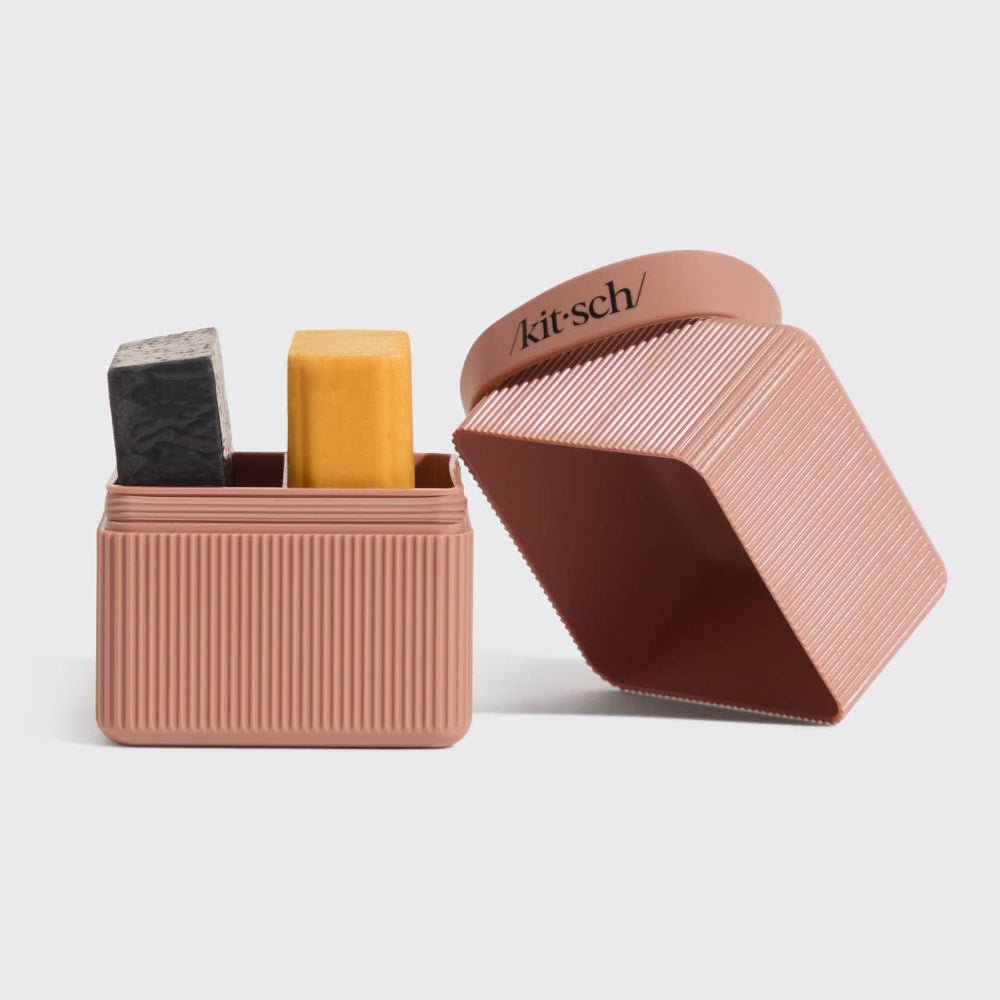 Kitsch 2-Compartment Travel Case - Terracotta - Bare Face Beauty