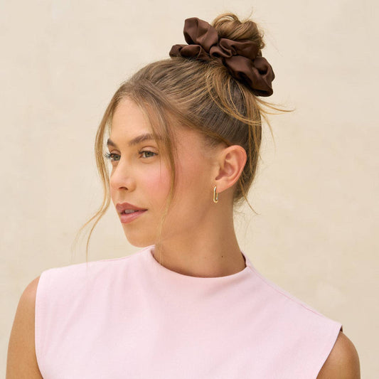 Kitsch Black & Chocolate Oversized Scrunchies - Bare Face Beauty
