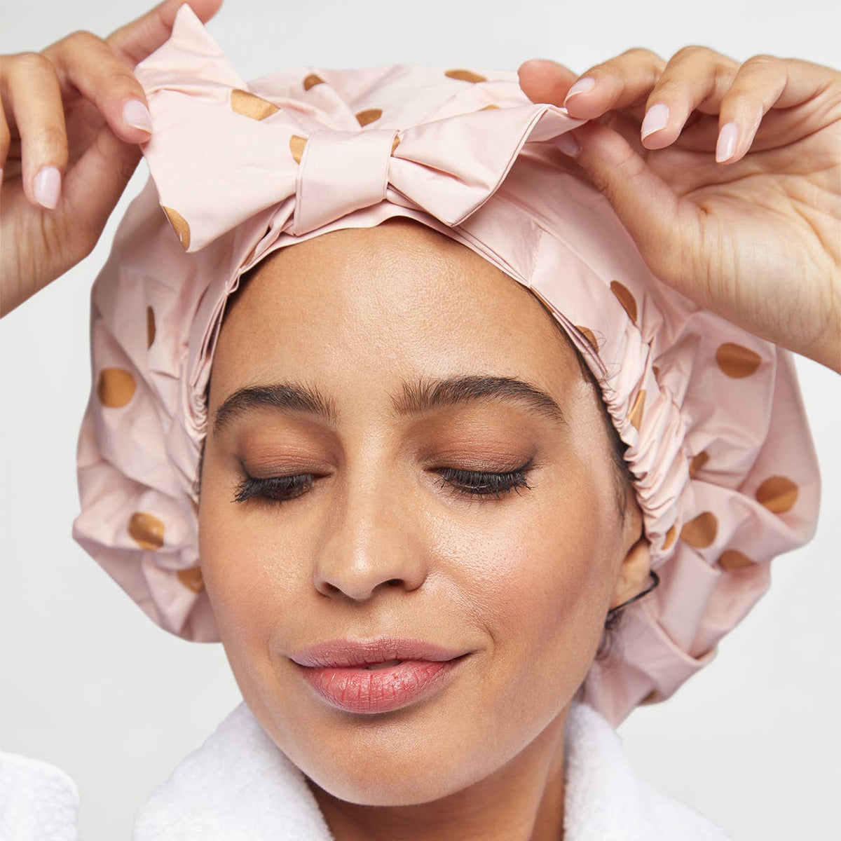Kitsch Luxury Shower Cap - Blush Dot - Bare Face Beauty