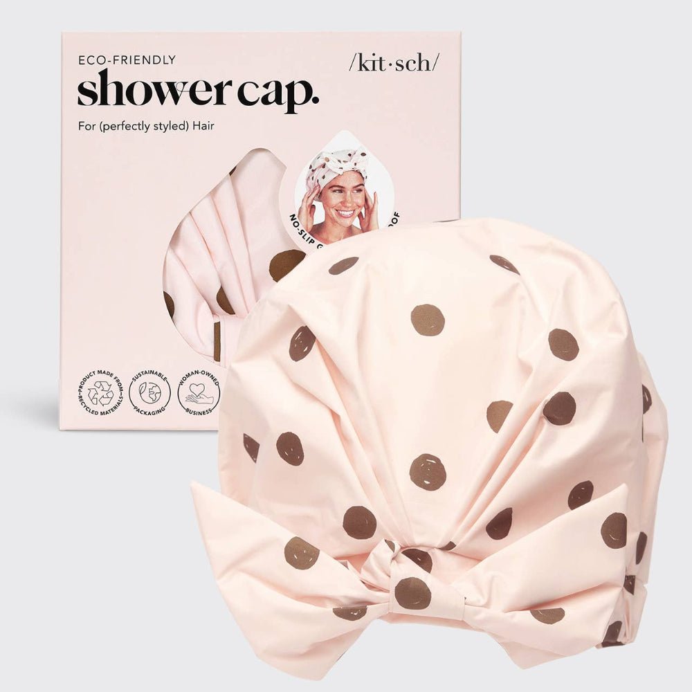 Kitsch Luxury Shower Cap - Blush Dot - Bare Face Beauty