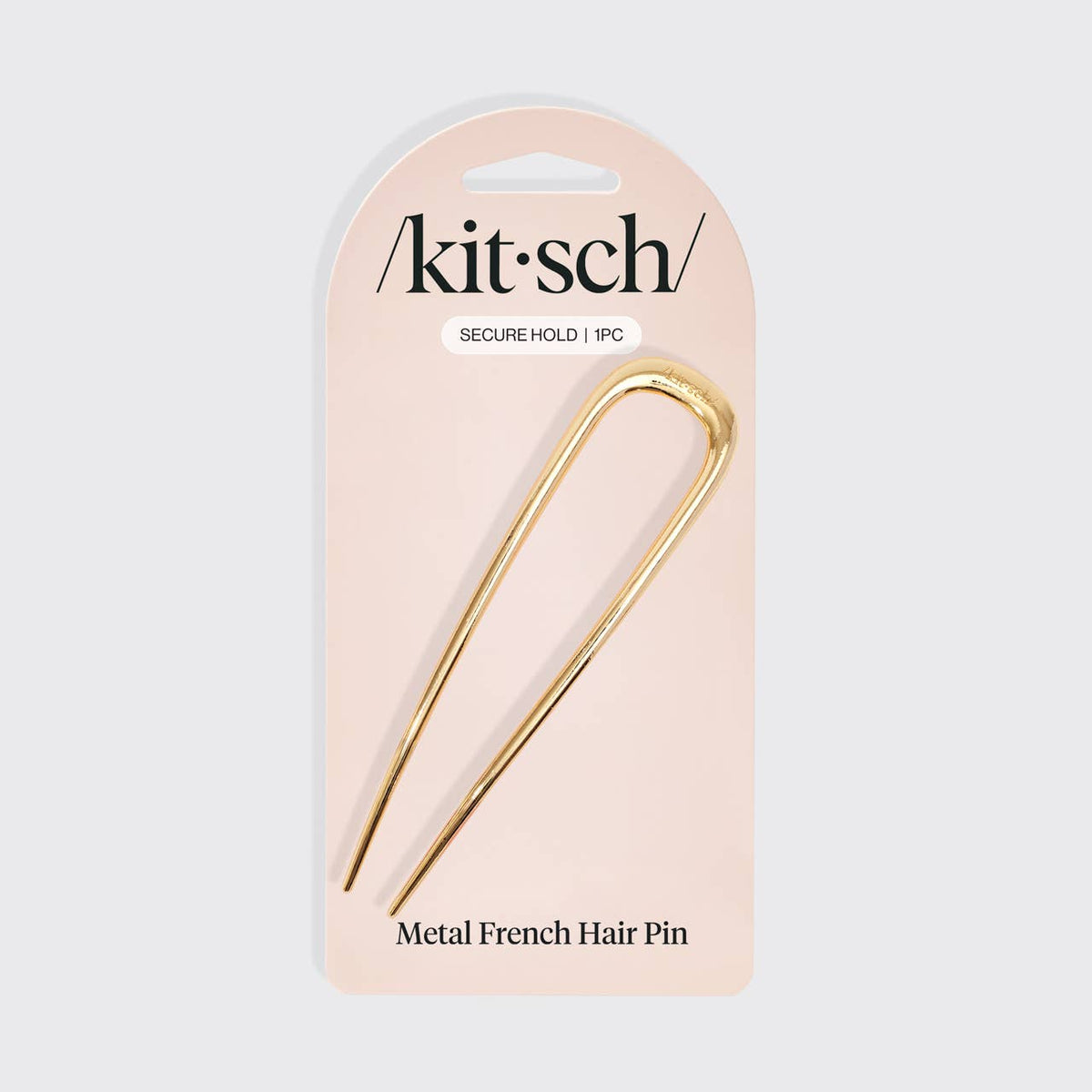 Kitsch Metal French Hair Pin - Gold - Bare Face Beauty