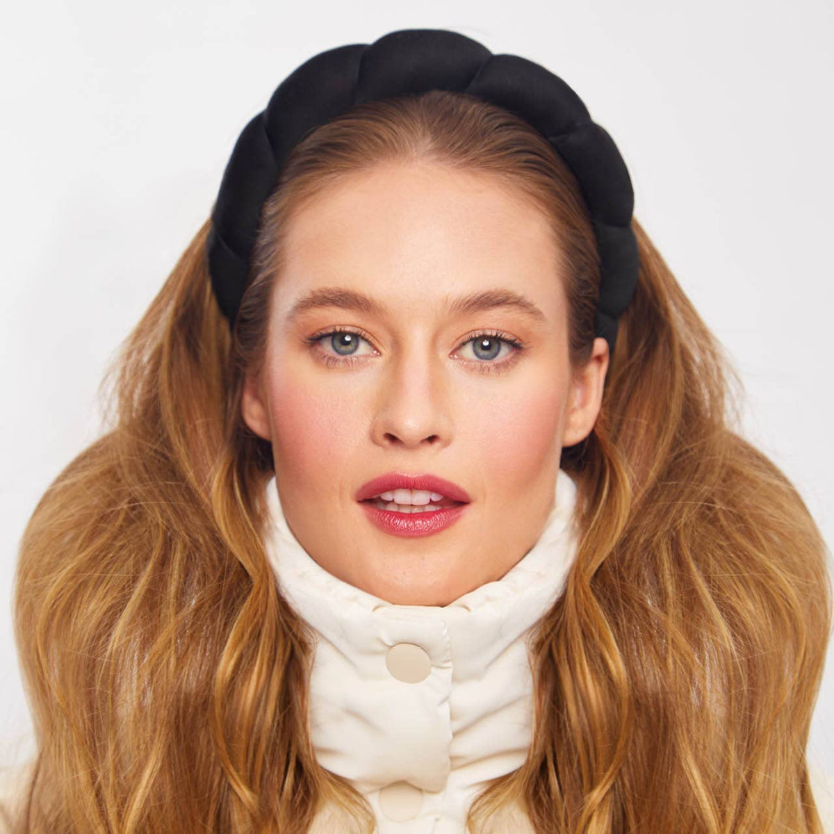Kitsch Recycled Fabric Puffy Headband 1pc- Black - Bare Face Beauty
