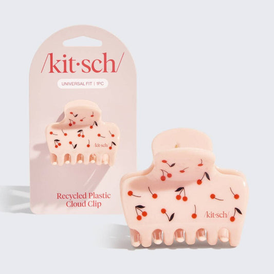 Kitsch Recycled Plastic Medium Cloud Clip - Cherry Print - Bare Face Beauty