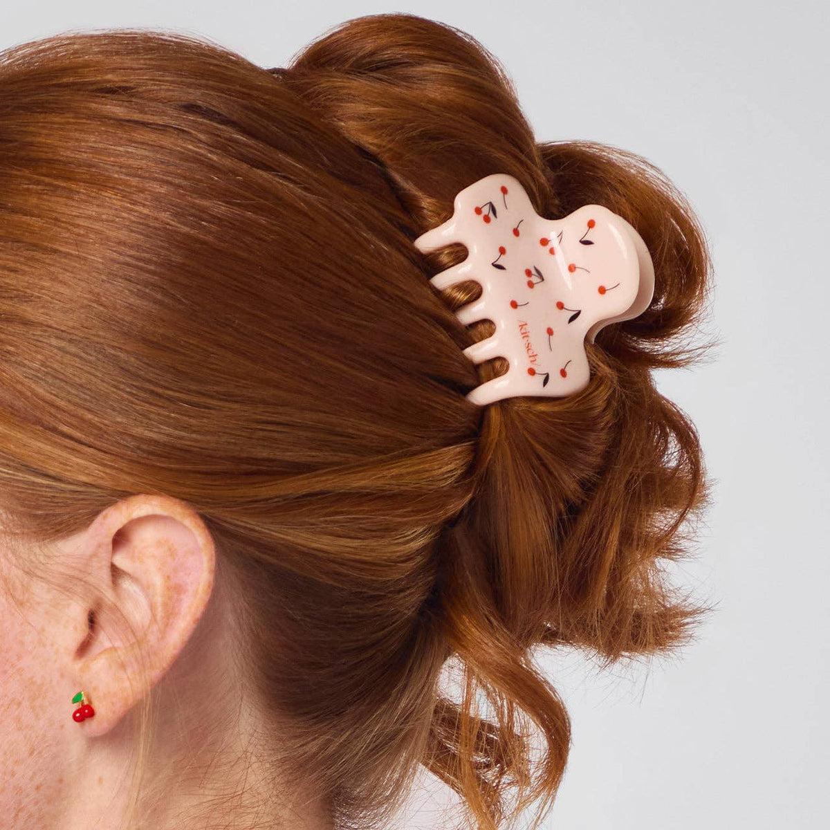 Kitsch Recycled Plastic Medium Cloud Clip - Cherry Print - Bare Face Beauty