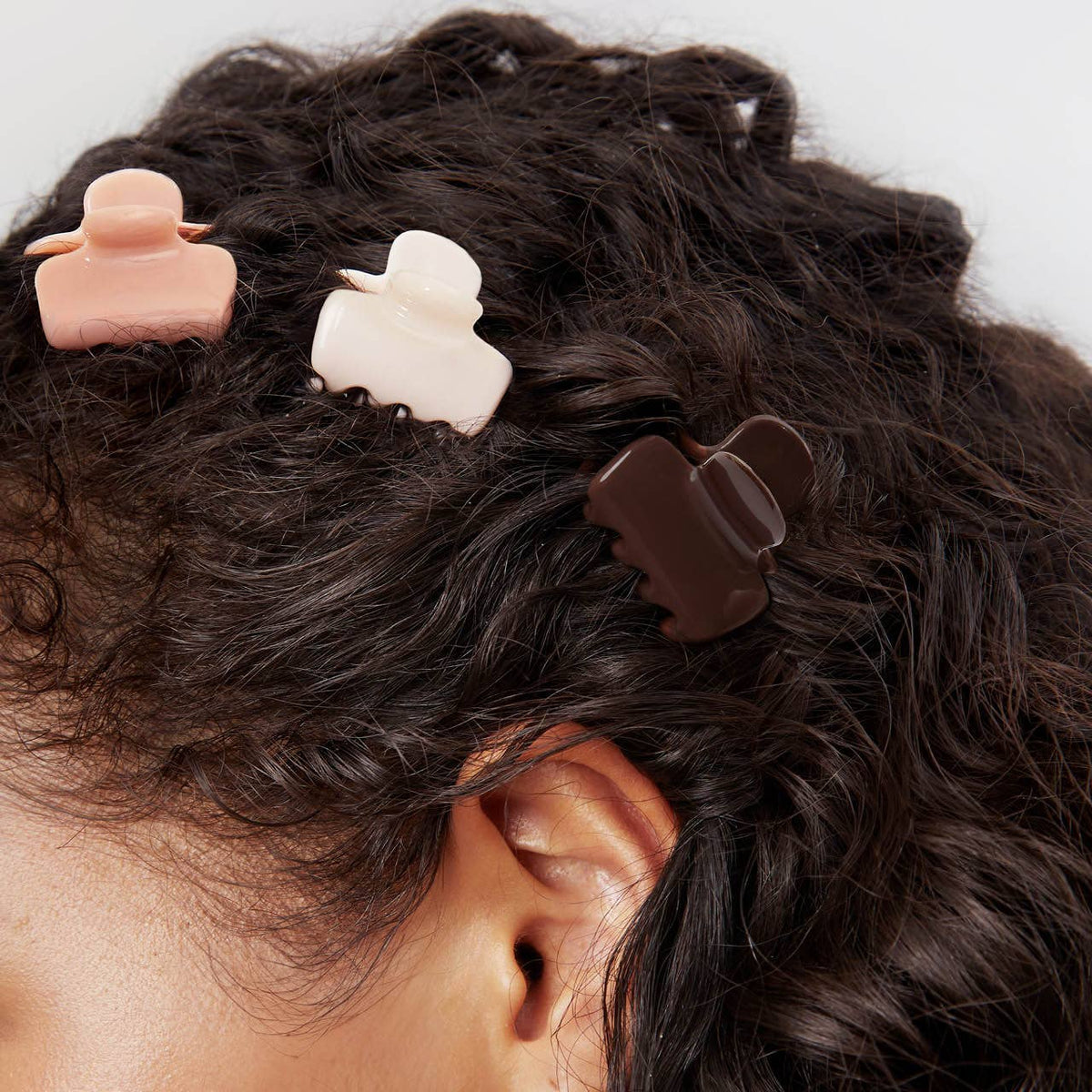 Kitsch Recycled Plastic Mini Cloud Claw Clips 8pc Set - Rosewood - Bare Face Beauty