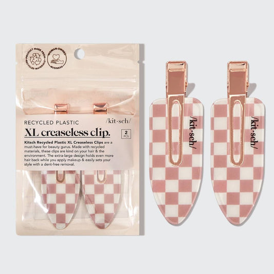 Kitsch Recycled Plastic XL Creaseless Clips 2pc Set -Terracotta - Bare Face Beauty