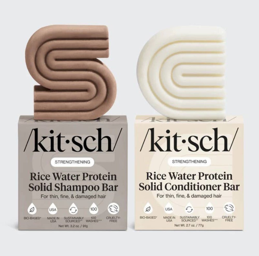 Kitsch Rice Water Shampoo & Conditioner Bar Combo for Hair Growth - Bare Face Beauty