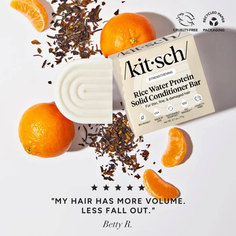 Kitsch Rice Water Shampoo & Conditioner Bar Combo for Hair Growth - Bare Face Beauty