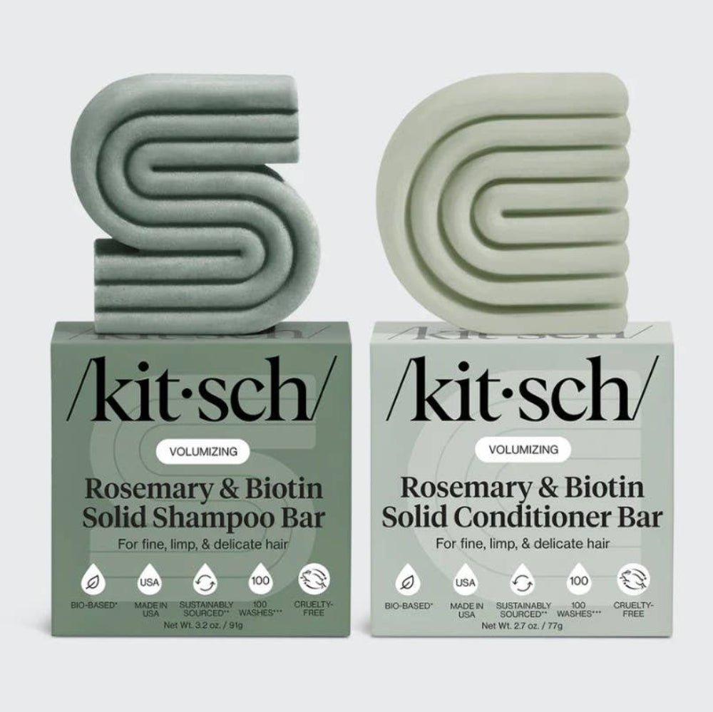 Kitsch Rosemary & Biotin Volumizing Shampoo & Conditioner Bar Combo - Bare Face Beauty