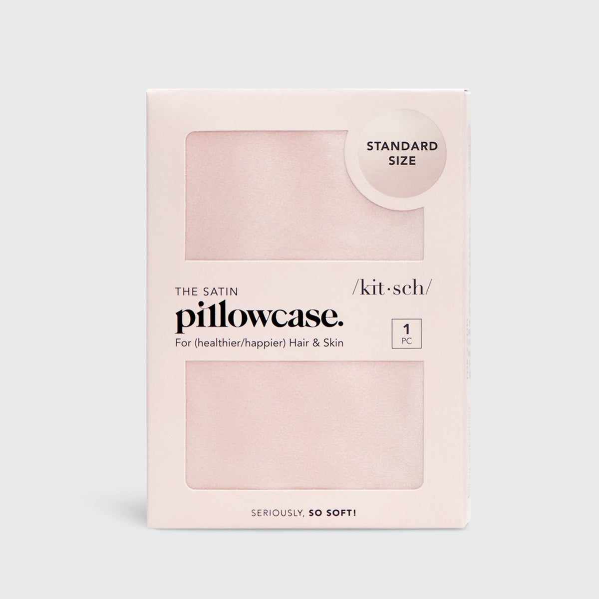 Kitsch Satin Pillowcase Standard - Blush - Bare Face Beauty