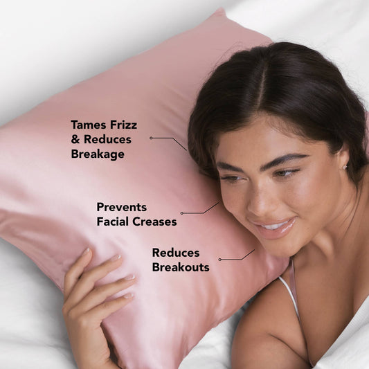 Kitsch Satin Pillowcase Standard - Blush - Bare Face Beauty