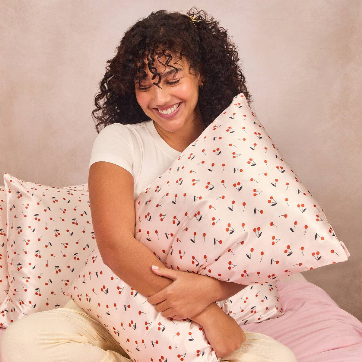 Kitsch Satin Pillowcase Standard - Cherry Print - Bare Face Beauty