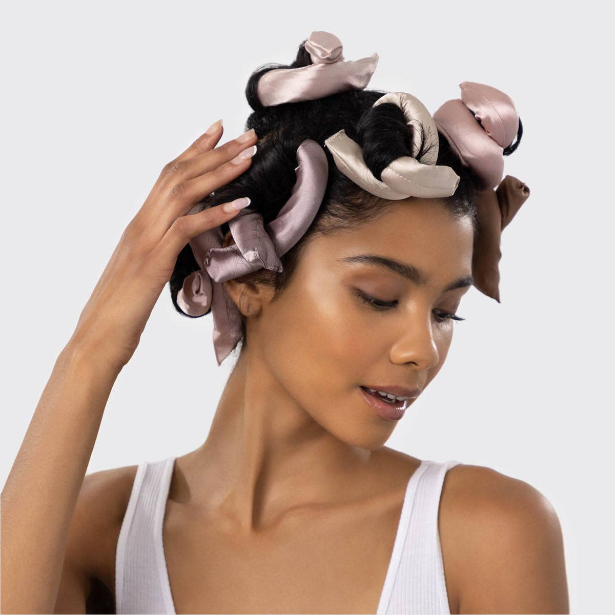Kitsch Satin Wrapped Flexi Rods 6pc Set - Rosewood - Bare Face Beauty