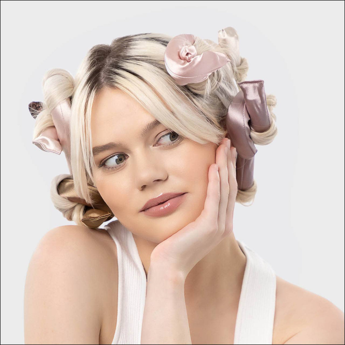 Kitsch Satin Wrapped Flexi Rods 6pc Set - Rosewood - Bare Face Beauty