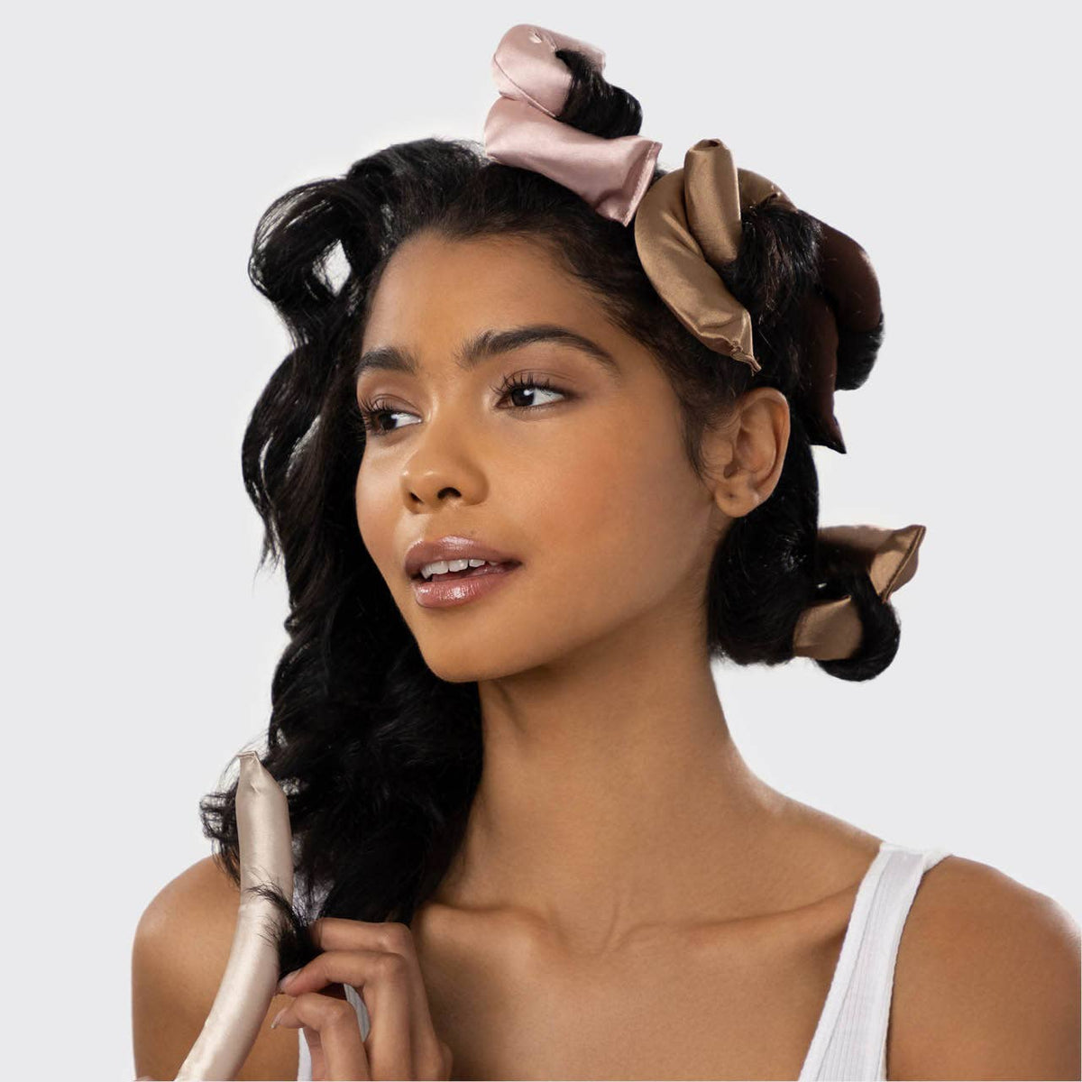 Kitsch Satin Wrapped Flexi Rods 6pc Set - Rosewood - Bare Face Beauty
