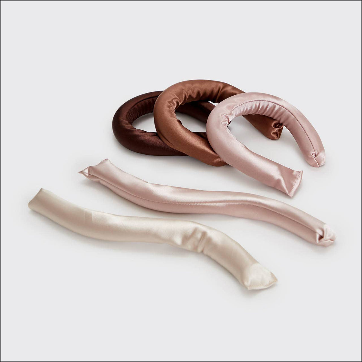 Kitsch Satin Wrapped Flexi Rods 6pc Set - Rosewood - Bare Face Beauty