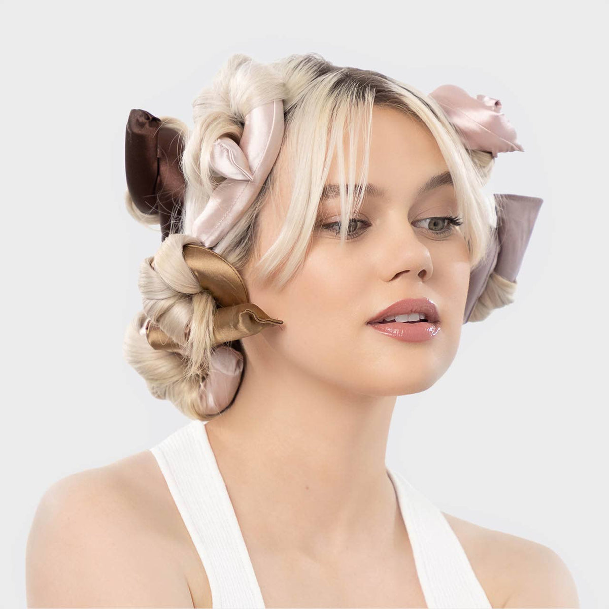 Kitsch Satin Wrapped Flexi Rods 6pc Set - Rosewood - Bare Face Beauty