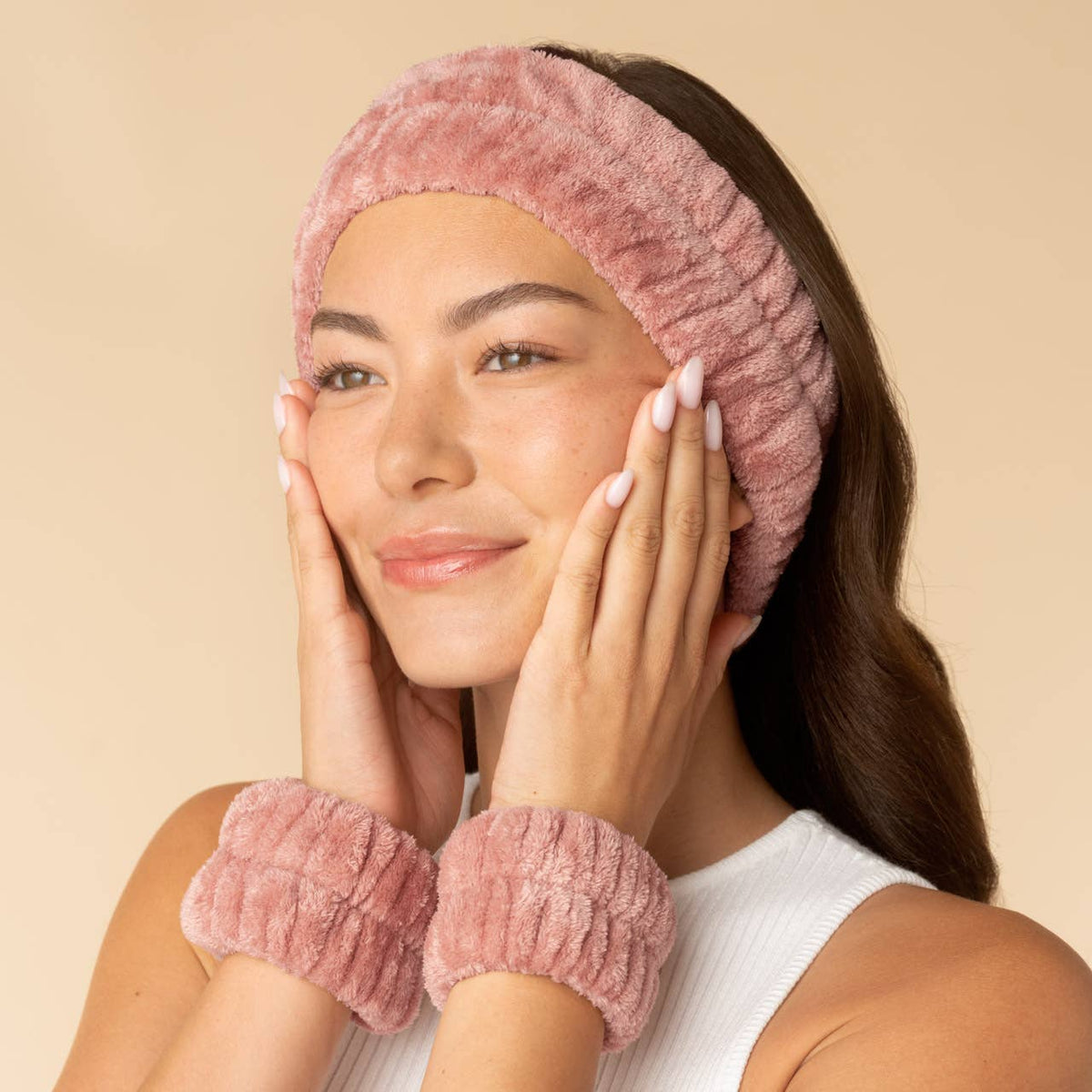 Kitsch Spa Headband and Wristlets 3pc Set - Terracotta - Bare Face Beauty