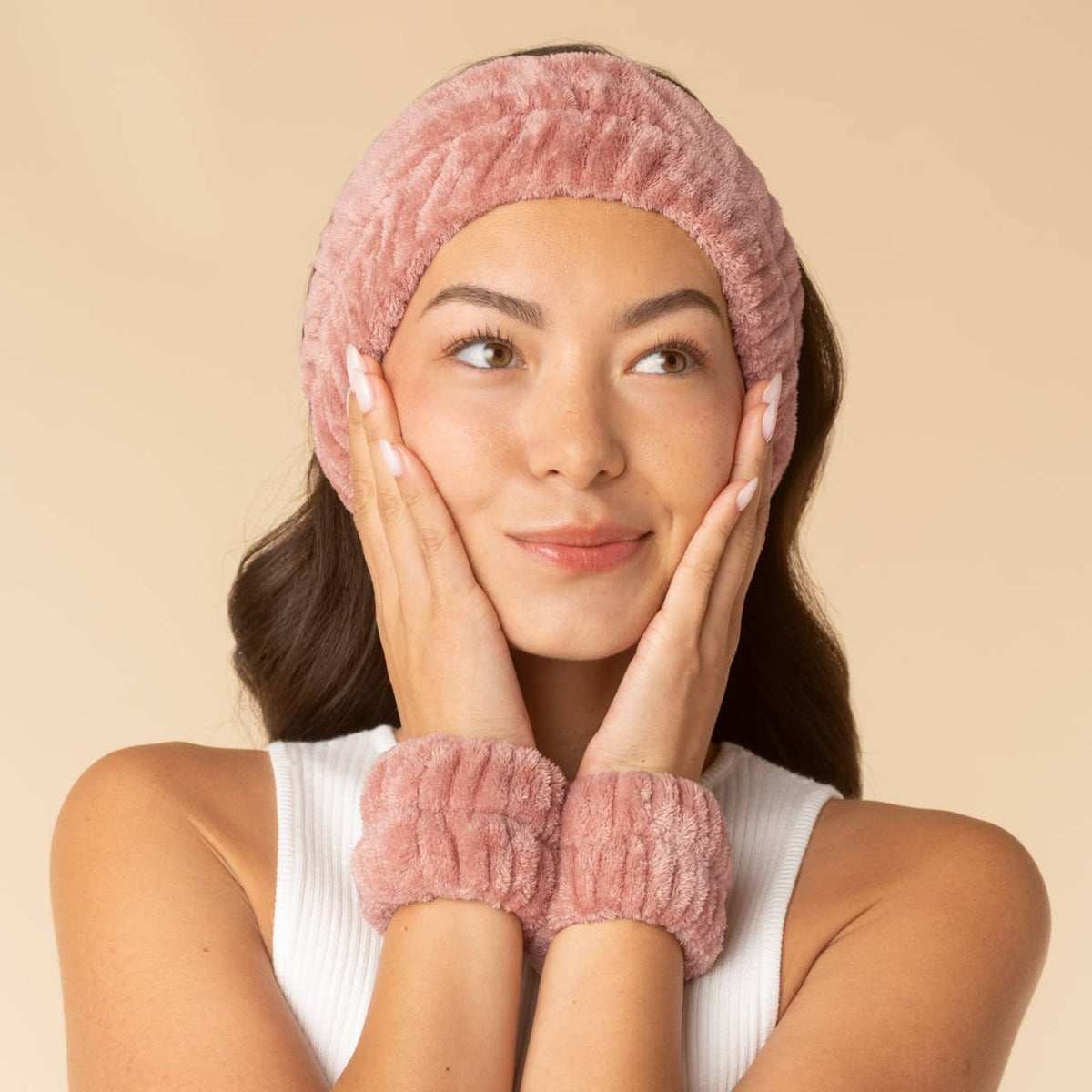 Kitsch Spa Headband and Wristlets 3pc Set - Terracotta - Bare Face Beauty