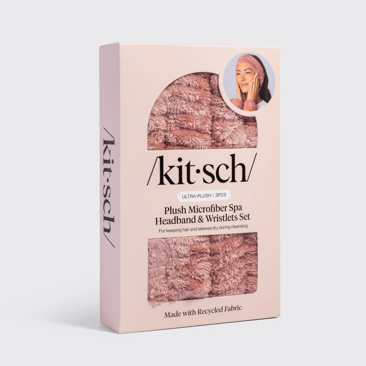 Kitsch Spa Headband and Wristlets 3pc Set - Terracotta - Bare Face Beauty