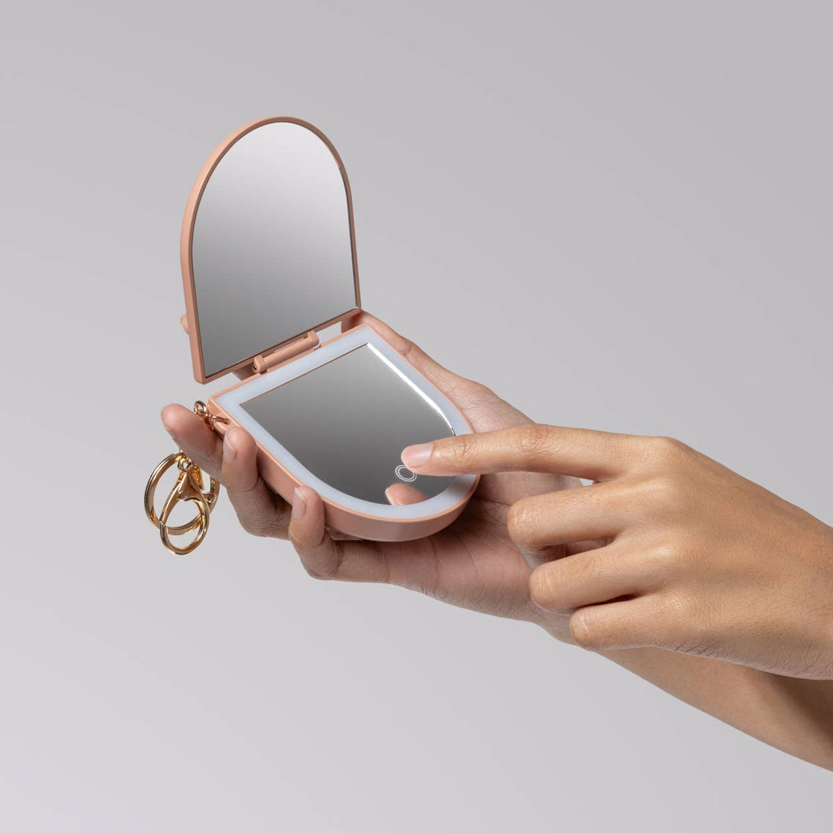 Kitsch Terracotta Compact Mirror Keychain - Bare Face Beauty