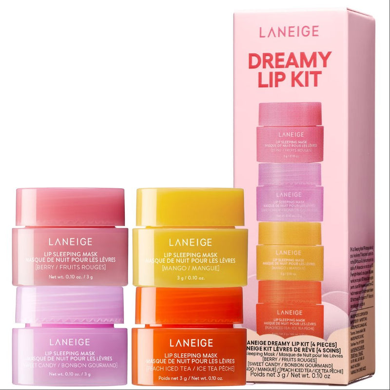 LANEIGE Dreamy Lip Kit - Lip Sleeping Mask 3g x 4 - Bare Face Beauty