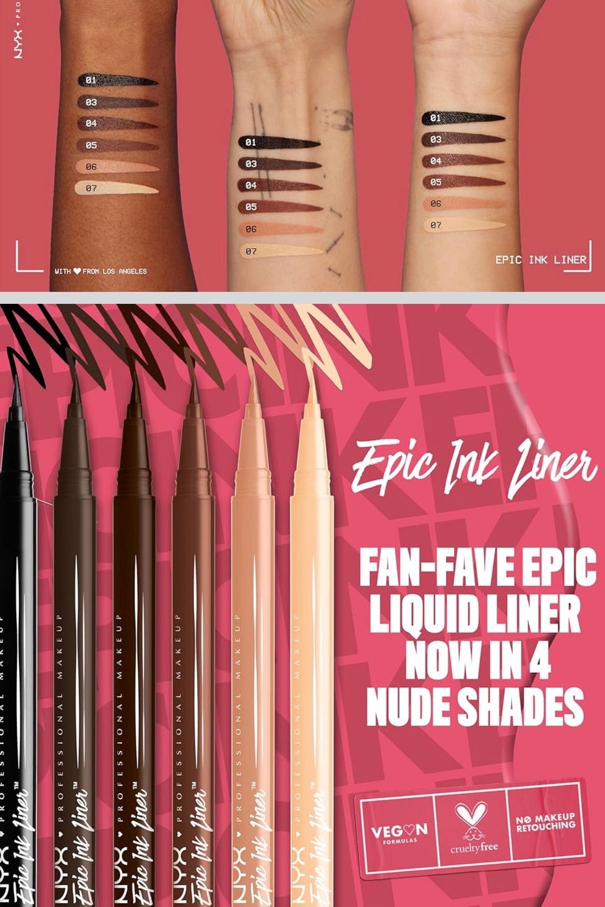 NYX Professional Makeup EPIC Ink Eyeliner - Lil’ Toasty - Bare Face Beauty
