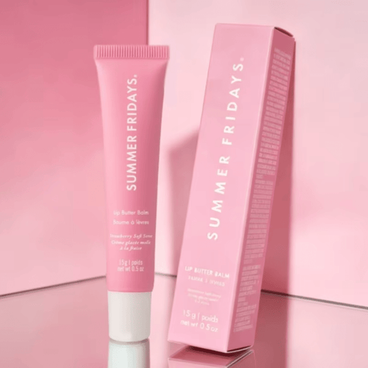 SUMMER FRIDAYS Lip Butter Balm 15g - Strawberry Soft Serve - Limited Edition - Bare Face Beauty