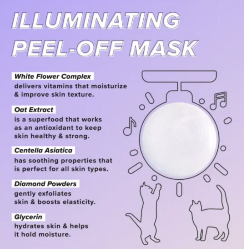 I DEW CARE - Disco Kitten Illuminating Diamond Peel-Off Mask