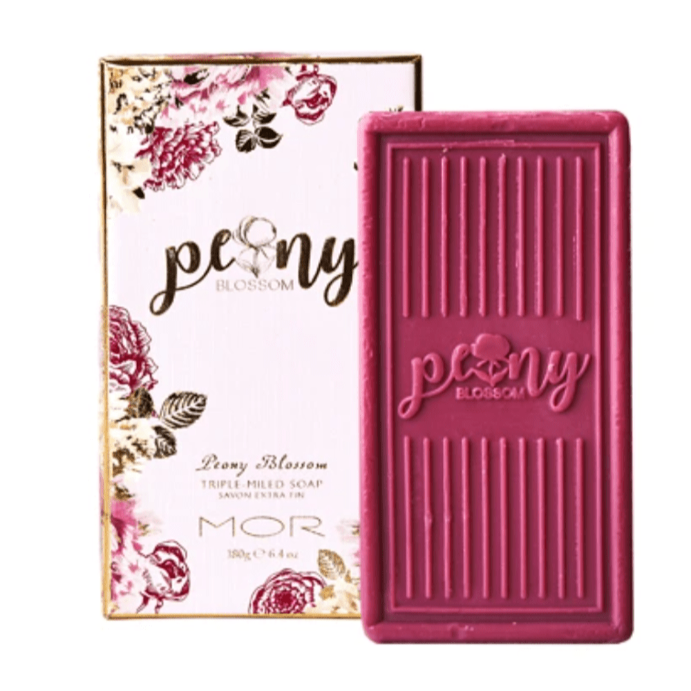 MOR Peony Blossom Boxed Triple-Milled Soap 180g Bare Face Beauty