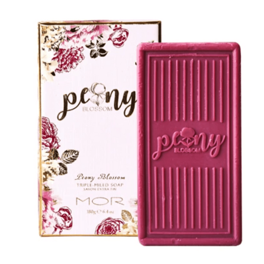 MOR Peony Blossom Boxed Triple-Milled Soap 180g - Bare Face Beauty
