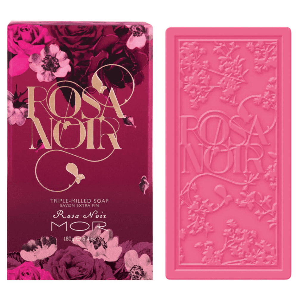 MOR Rosa Noir Boxed Triple-Milled Soap 180g - Bare Face Beauty